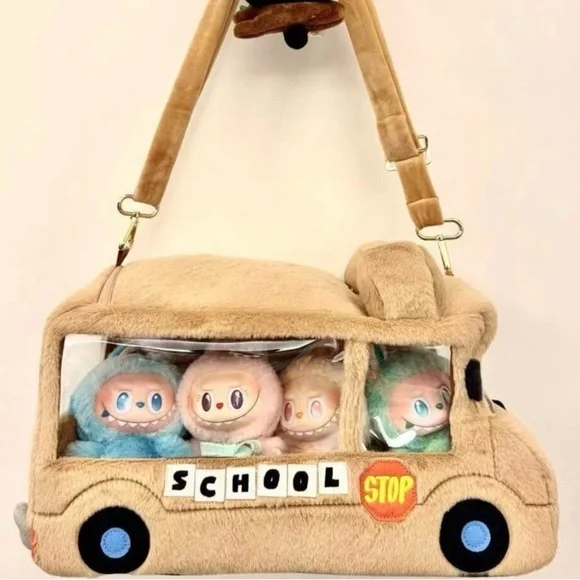 NEW - Bus-Shaped Crossbody Bag for Labubus - Picture 4 of 11